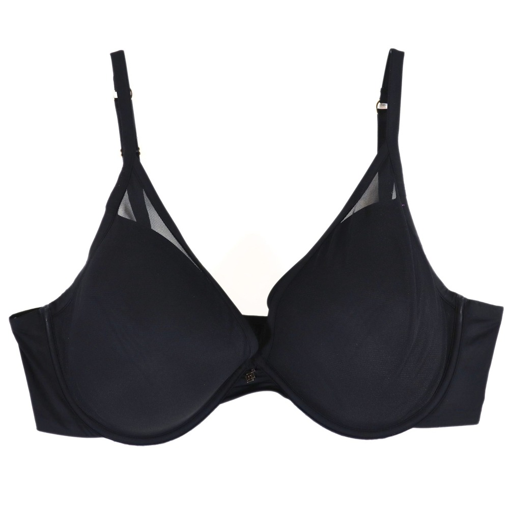 ThirdLove 24/7 Classic Uplift Plunge Bra Womens 38E 38DD Black Mesh Underwire